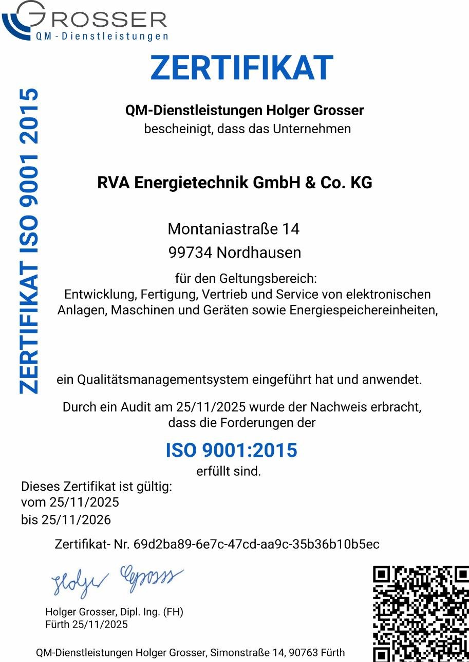 Rva zertifikat iso 9001 vorschau